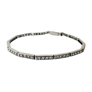 Złota bransoletka z przezroczystymi kamieniami – 6,79 g